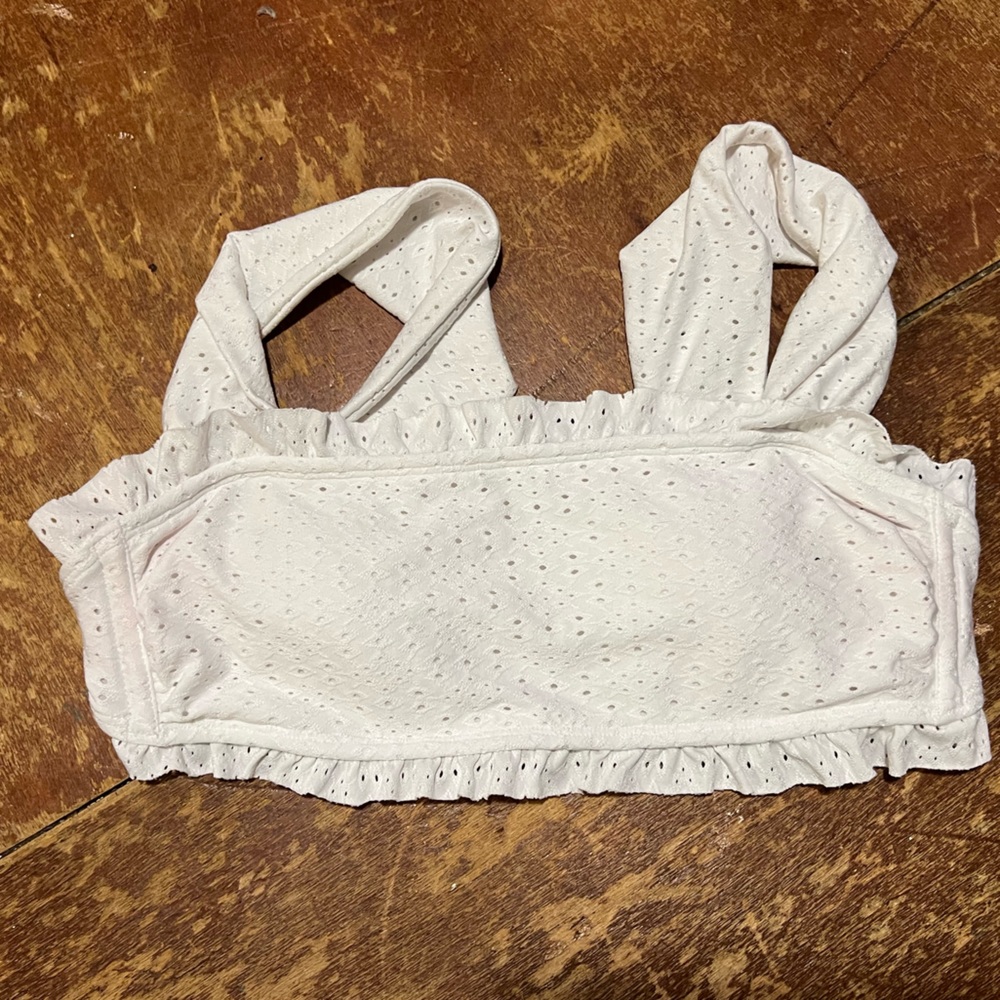 White Bando bikini top